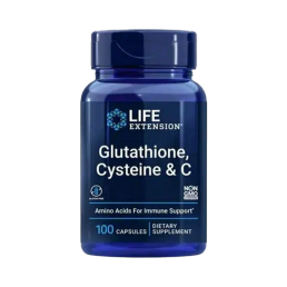 Life Extension Glutathione, Cysteine & C, Глутатион, Цистеин & С (120 капс)
